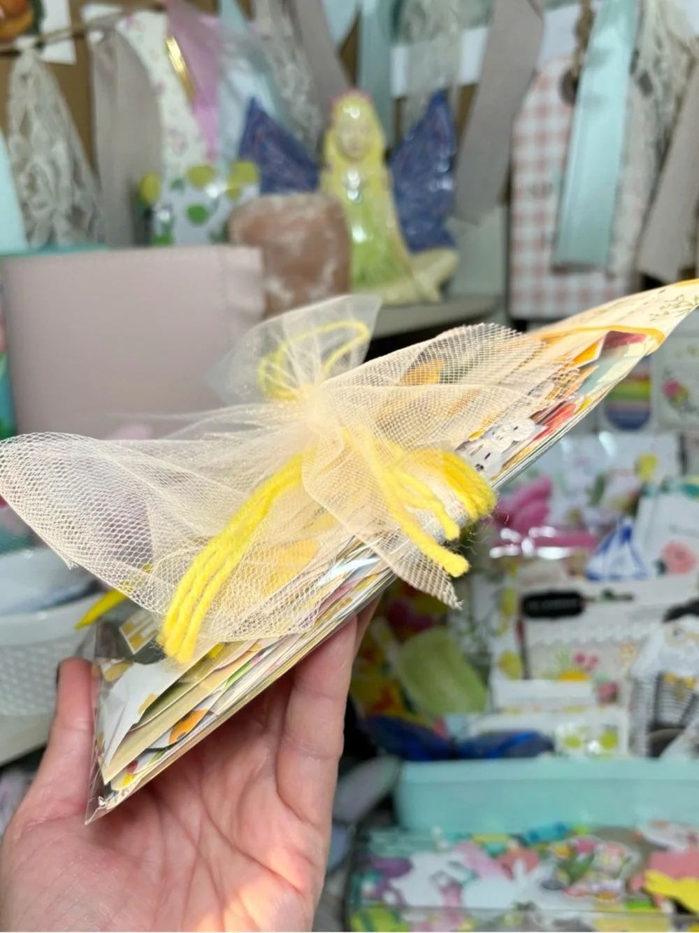 Yellow Junk Journal Paper Scrap Pack Kit 100 Pc Ephemera Planner Decor Scrapbook